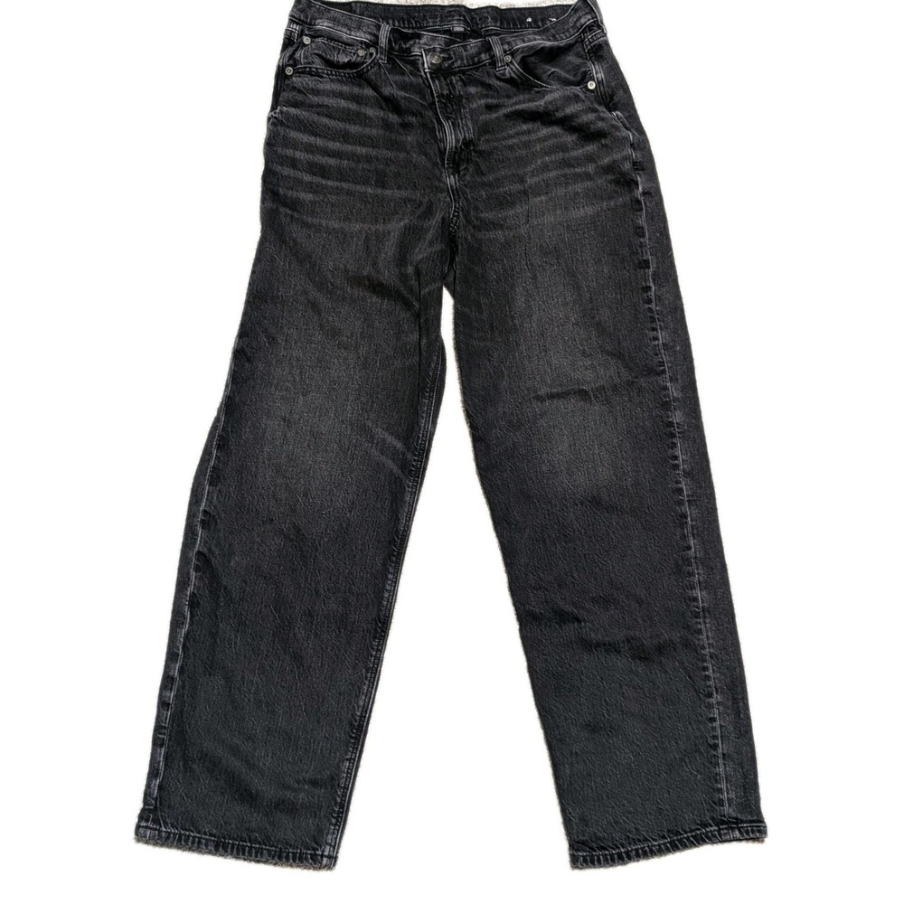 American‎ Eagle Mom Jeans STRIGID Women's Size 14 (32x30) Black